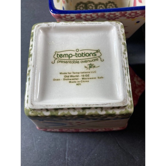 Temptations Presentable Ovenware by Tara Old World Blue Baking Dishes Set of 4‎ - Picture 6 of 7